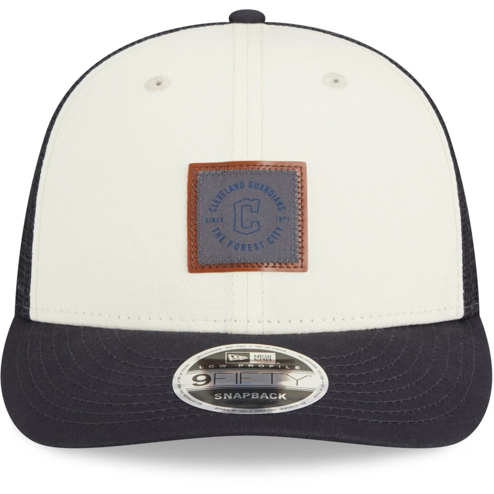 Cleveland Guardians White Front Low Profile 9Fifty Adjustable Hat New Era Men's